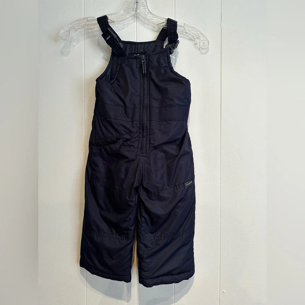 OshKosh B’gosh Toddler Snow Bib 2T Navy Insulated Winter Snow Pants GUC
